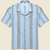 Hendrix Stripe Road Shirt - Pale Blue - Universal Works - STAG Provisions - Tops - S/S Woven - Other Pattern