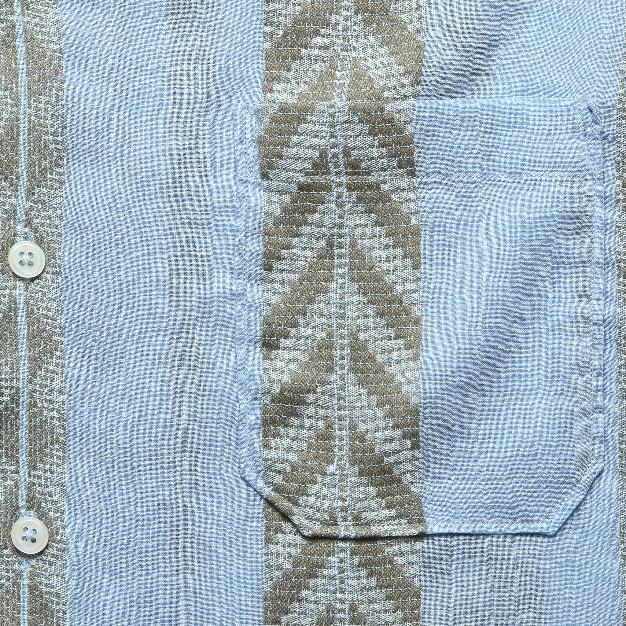 
                          Hendrix Stripe Road Shirt - Pale Blue - Universal Works - STAG Provisions - Tops - S/S Woven - Other Pattern
                        