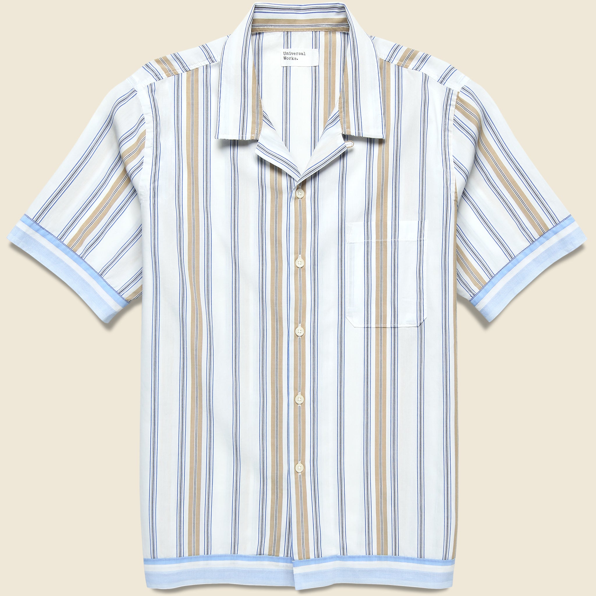 Dean Stripe Road Shirt - Blue/Sand