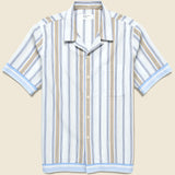 Dean Stripe Road Shirt - Blue/Sand - Universal Works - STAG Provisions - Tops - S/S Woven - Stripe