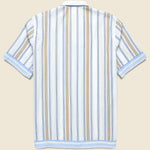 Dean Stripe Road Shirt - Blue/Sand - Universal Works - STAG Provisions - Tops - S/S Woven - Stripe