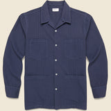 Poplin Dwight Overshirt - Navy - Universal Works - STAG Provisions - Tops - L/S Woven - Overshirt