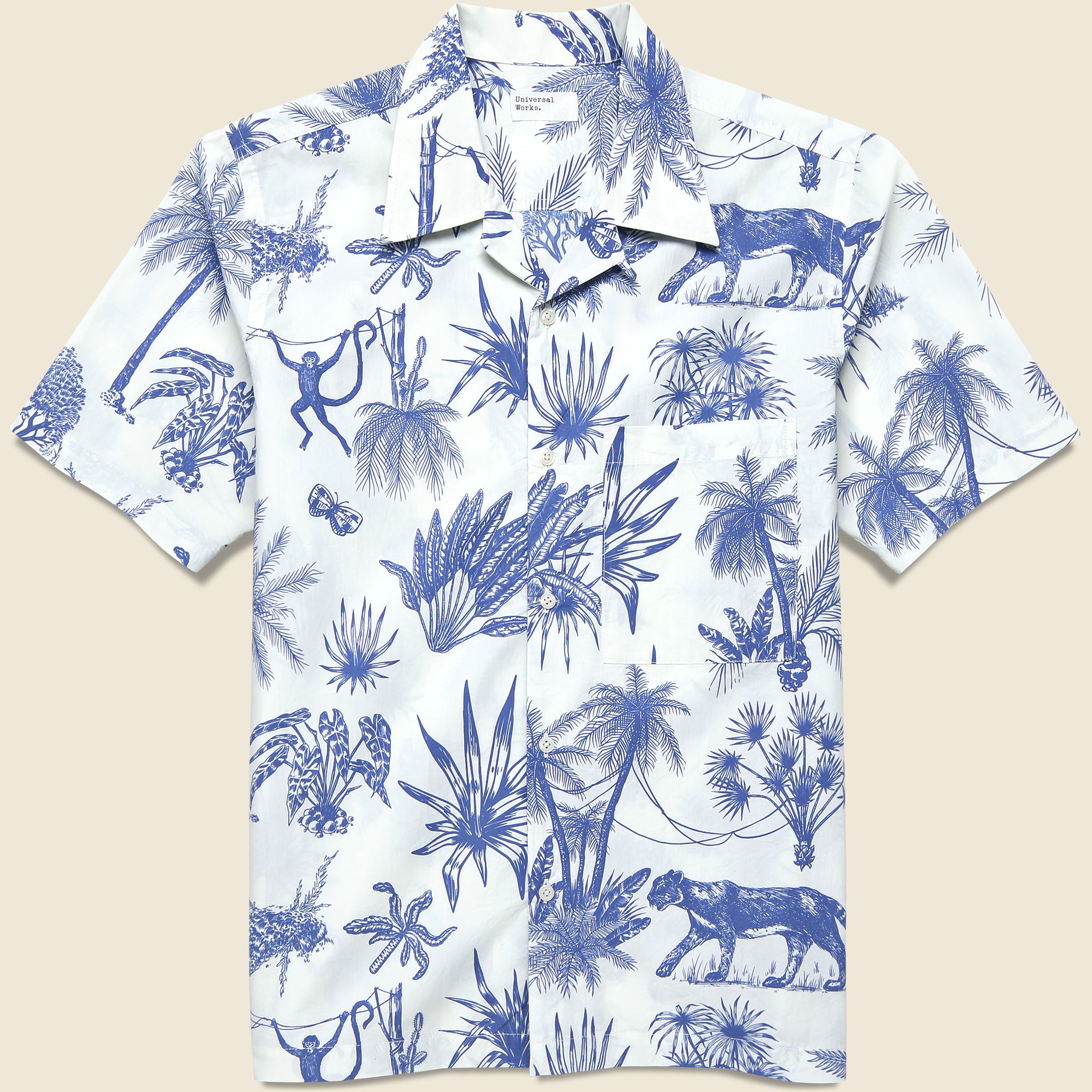 Jungle Toile Camp Shirt - White
