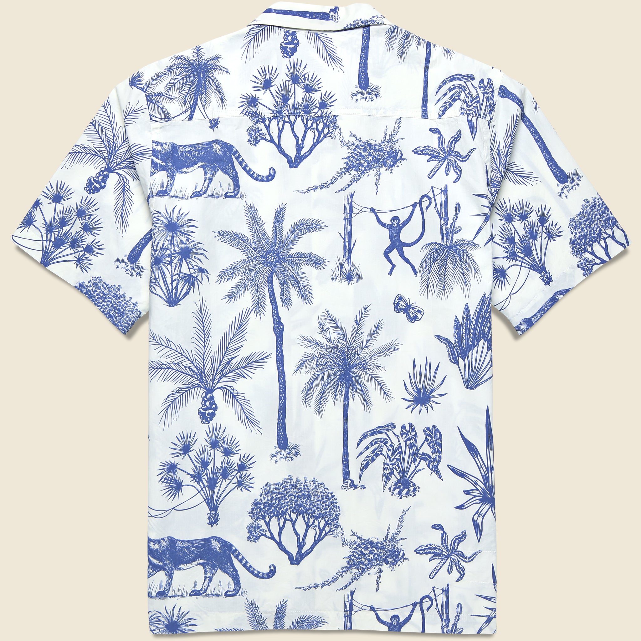 
                          Jungle Toile Camp Shirt - White - Universal Works - STAG Provisions - Tops - S/S Woven - Floral
                        