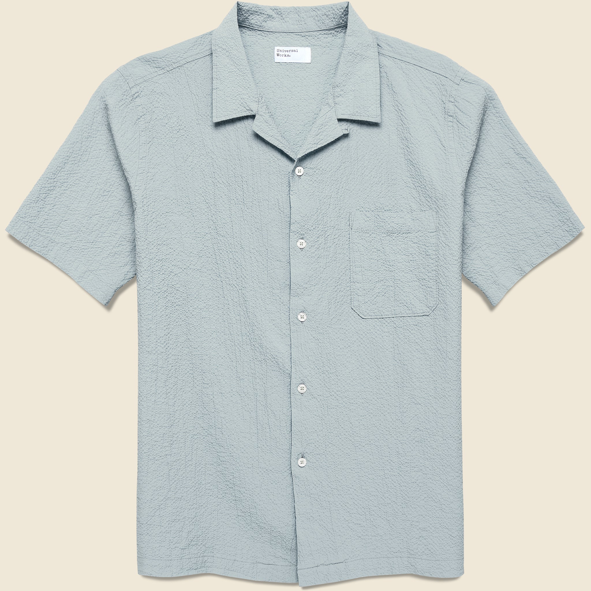 Seersucker Road Shirt - Green - Universal Works - STAG Provisions - Tops - S/S Woven - Seersucker
