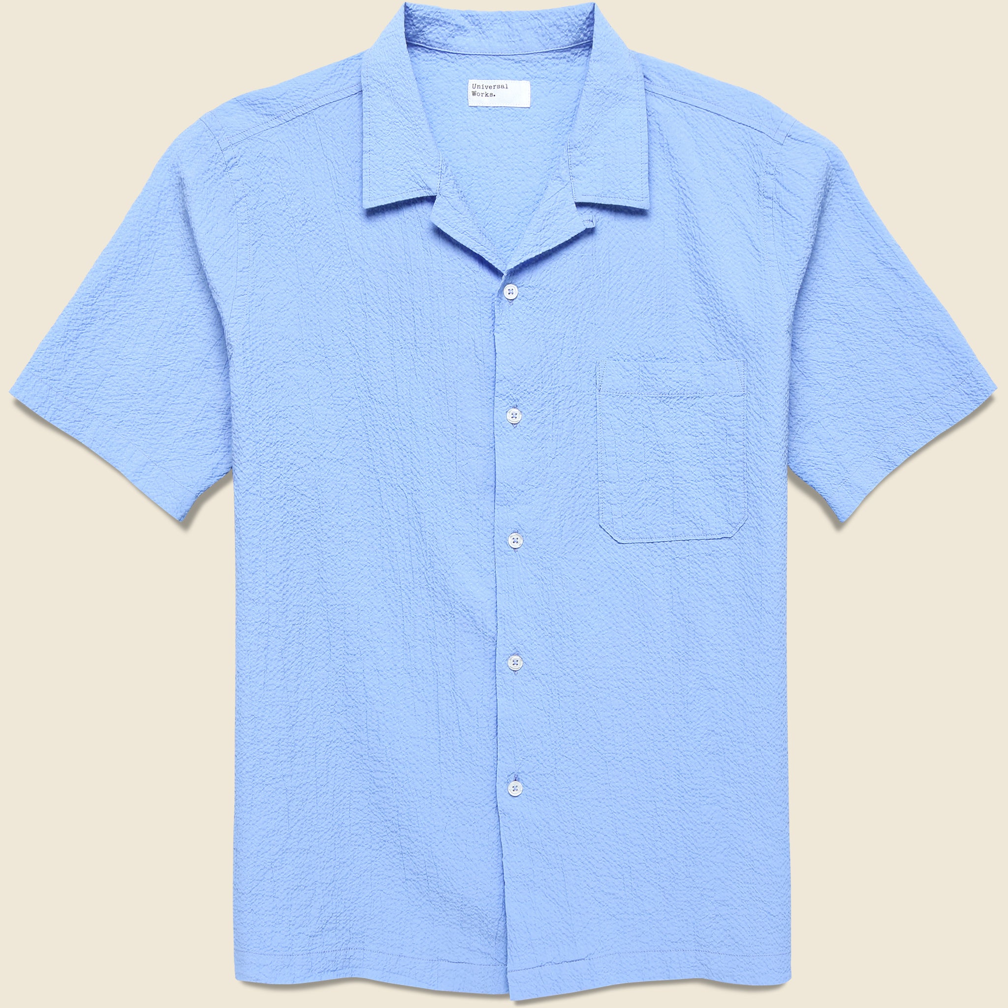 Seersucker Road Shirt - Sky Blue - Universal Works - STAG Provisions - Tops - S/S Woven - Seersucker