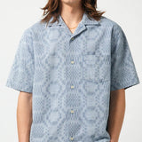 Diamond Jacquard Camp Shirt - Multi - Corridor - STAG Provisions - Tops - S/S Woven - Other Pattern