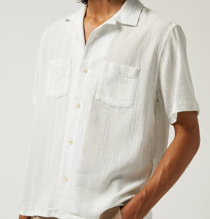 
                          Skip Stripe Camp Shirt - Natural
                        
