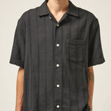 Striped Seersucker Shirt - Black - Corridor - STAG Provisions - Tops - S/S Woven - Seersucker