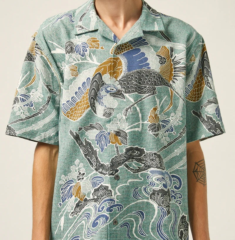 
                          Kenji Camp Shirt - Green - Corridor - STAG Provisions - Tops - S/S Woven - Other Pattern
                        