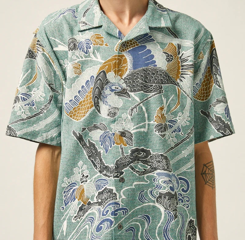 Kenji Camp Shirt - Green - Corridor - STAG Provisions - Tops - S/S Woven - Other Pattern