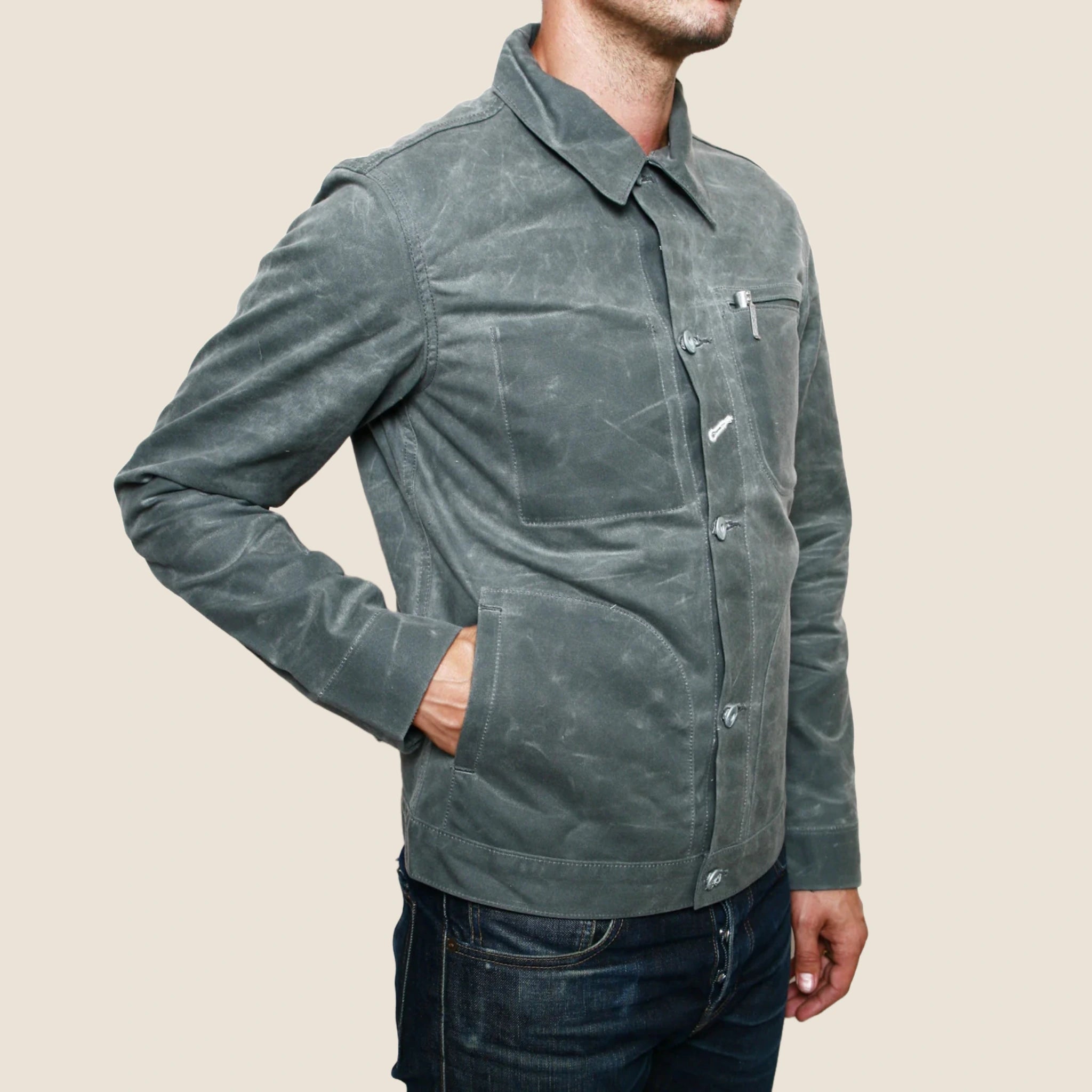 
                          Supply Jacket - Waxed Grey Ridgeline - Rogue Territory - STAG Provisions - Outerwear - Coat / Jacket
                        