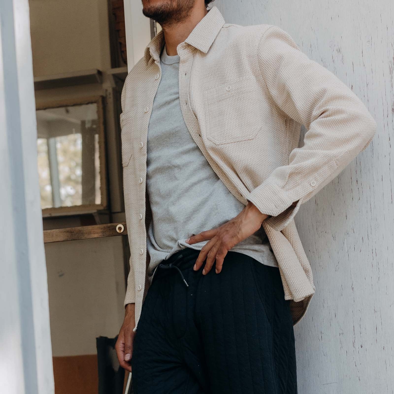 
                          Utility Shirt - Natural Sashiko
                        
