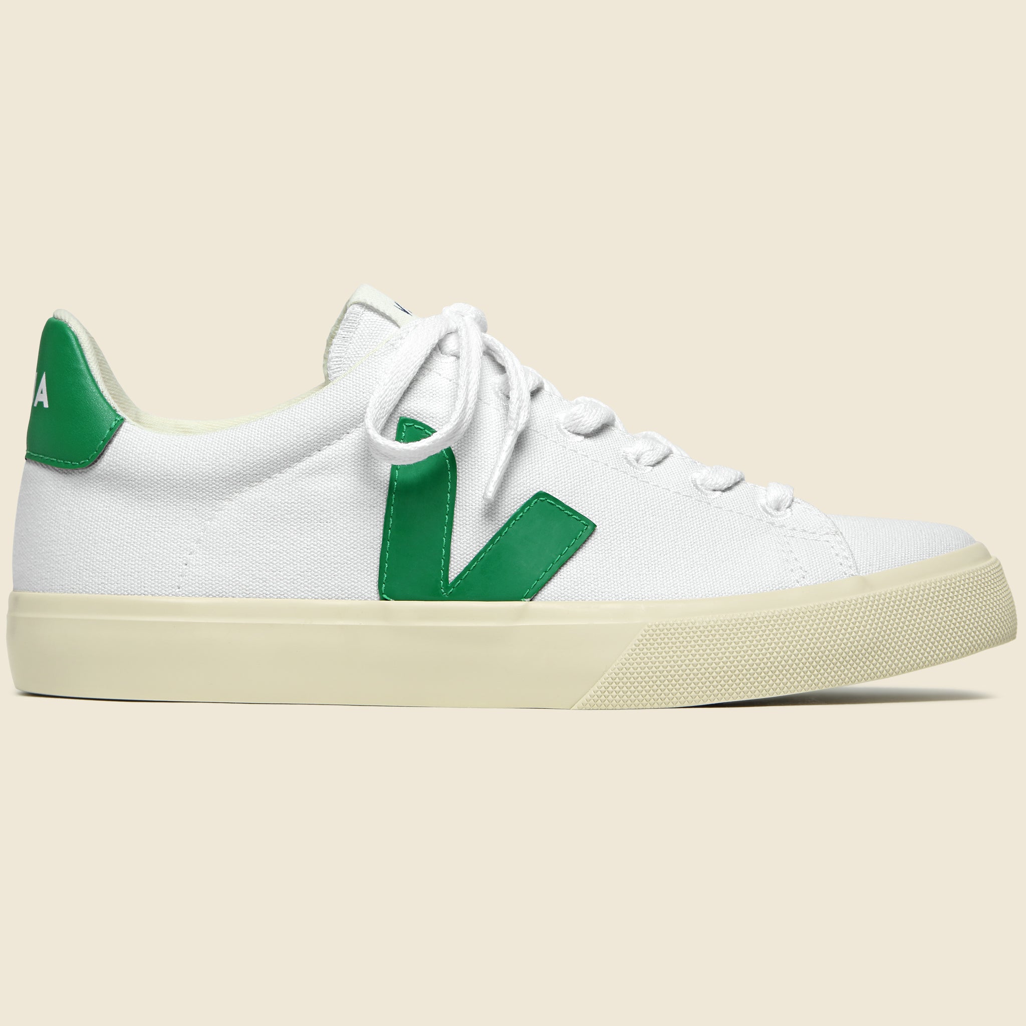 Campo Canvas Sneaker - White/Emaraude - Veja - STAG Provisions - Shoes - Athletic