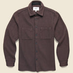 Stepney Whiting Overshirt - Black/Brown - Wax London - STAG Provisions - Tops - L/S Woven - Other Pattern