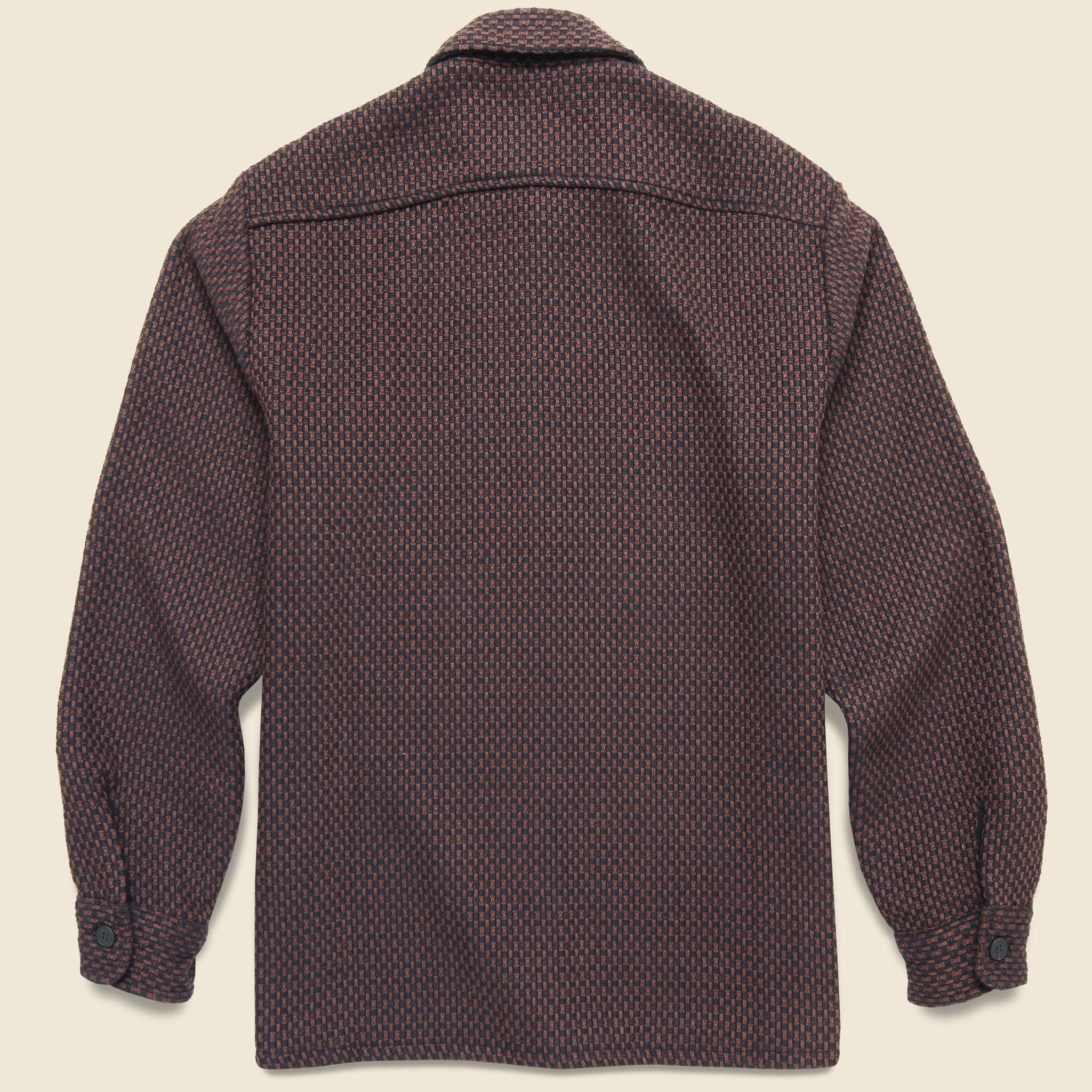 
                          Stepney Whiting Overshirt - Black/Brown - Wax London - STAG Provisions - Tops - L/S Woven - Other Pattern
                        