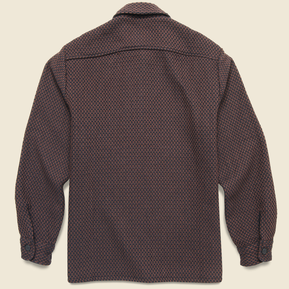 Stepney Whiting Overshirt - Black/Brown - Wax London - STAG Provisions - Tops - L/S Woven - Other Pattern