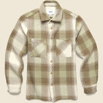 Whiting Overshirt - Sage/Ecru Ombre Check - Wax London - STAG Provisions - Tops - L/S Woven - Plaid