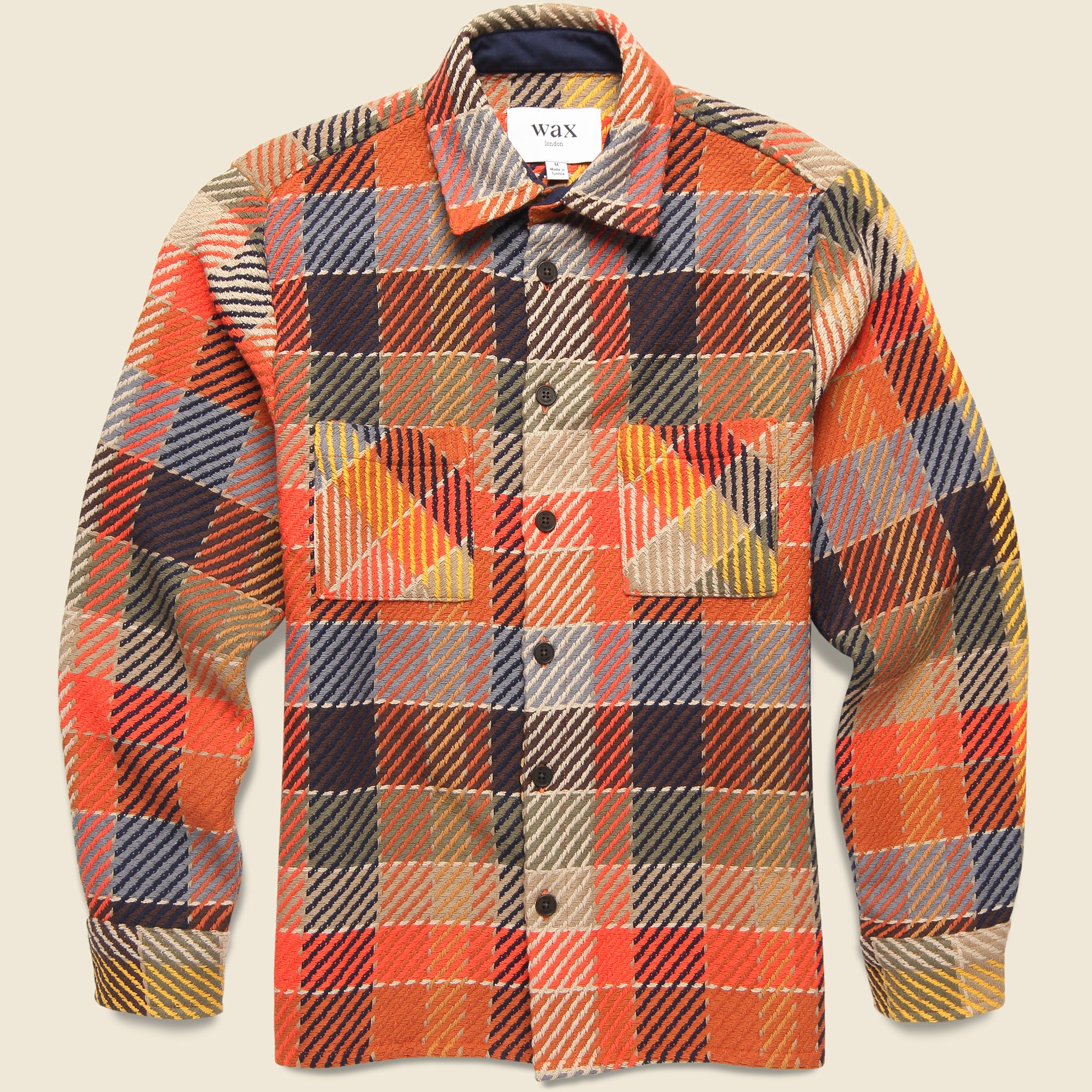 Whiting Overshirt - Pike Check Orange Multi