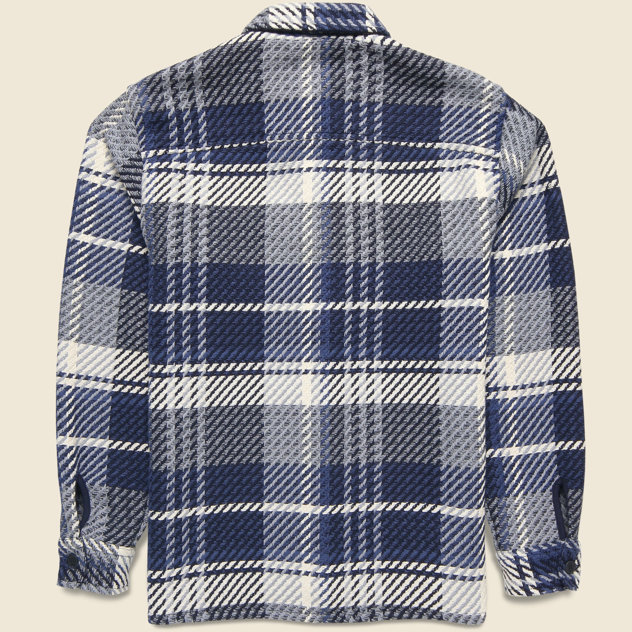 
                          Whiting Overshirt - Spear Check/Navy - Wax London - STAG Provisions - Tops - L/S Woven - Plaid
                        