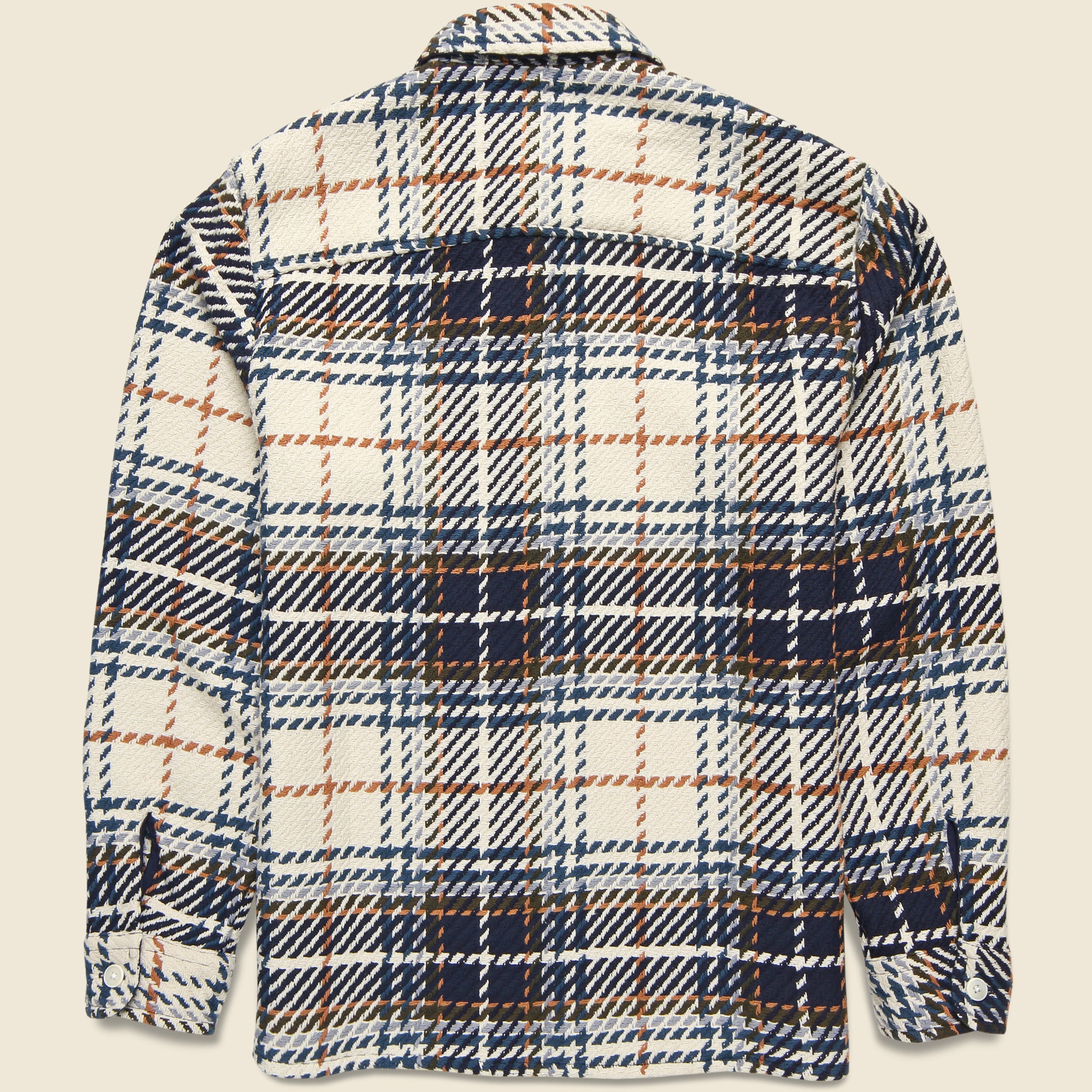 
                          Whiting Overshirt - Charlton Check/Navy - Wax London - STAG Provisions - Tops - L/S Woven - Plaid
                        