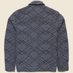 Iggy Jacket - Diamond Stitch Jacquard Navy - Wax London - STAG Provisions - Outerwear - Coat / Jacket