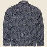 Iggy Jacket - Diamond Stitch Jacquard Navy - Wax London - STAG Provisions - Outerwear - Coat / Jacket