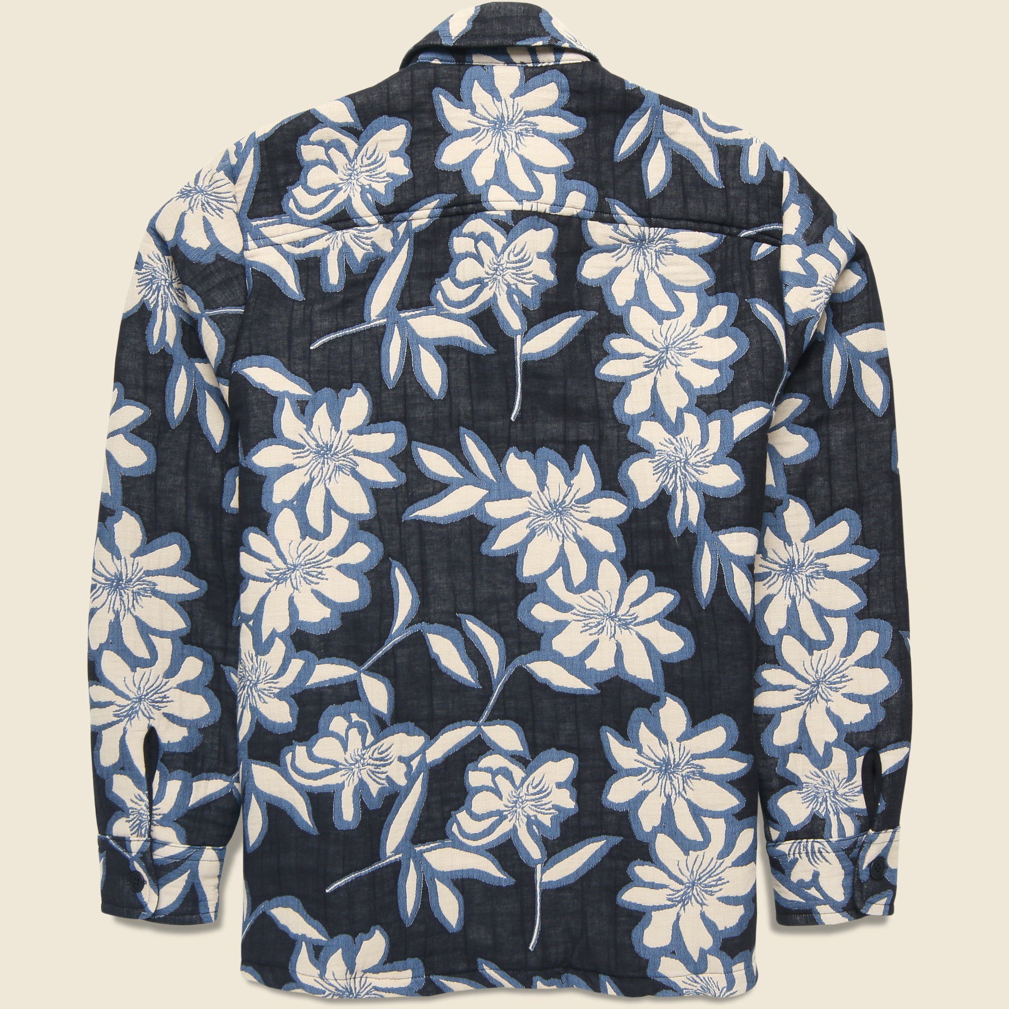 
                          Otto Overshirt - Floral Ecru/Blue - Wax London - STAG Provisions - Outerwear - Shirt Jacket
                        