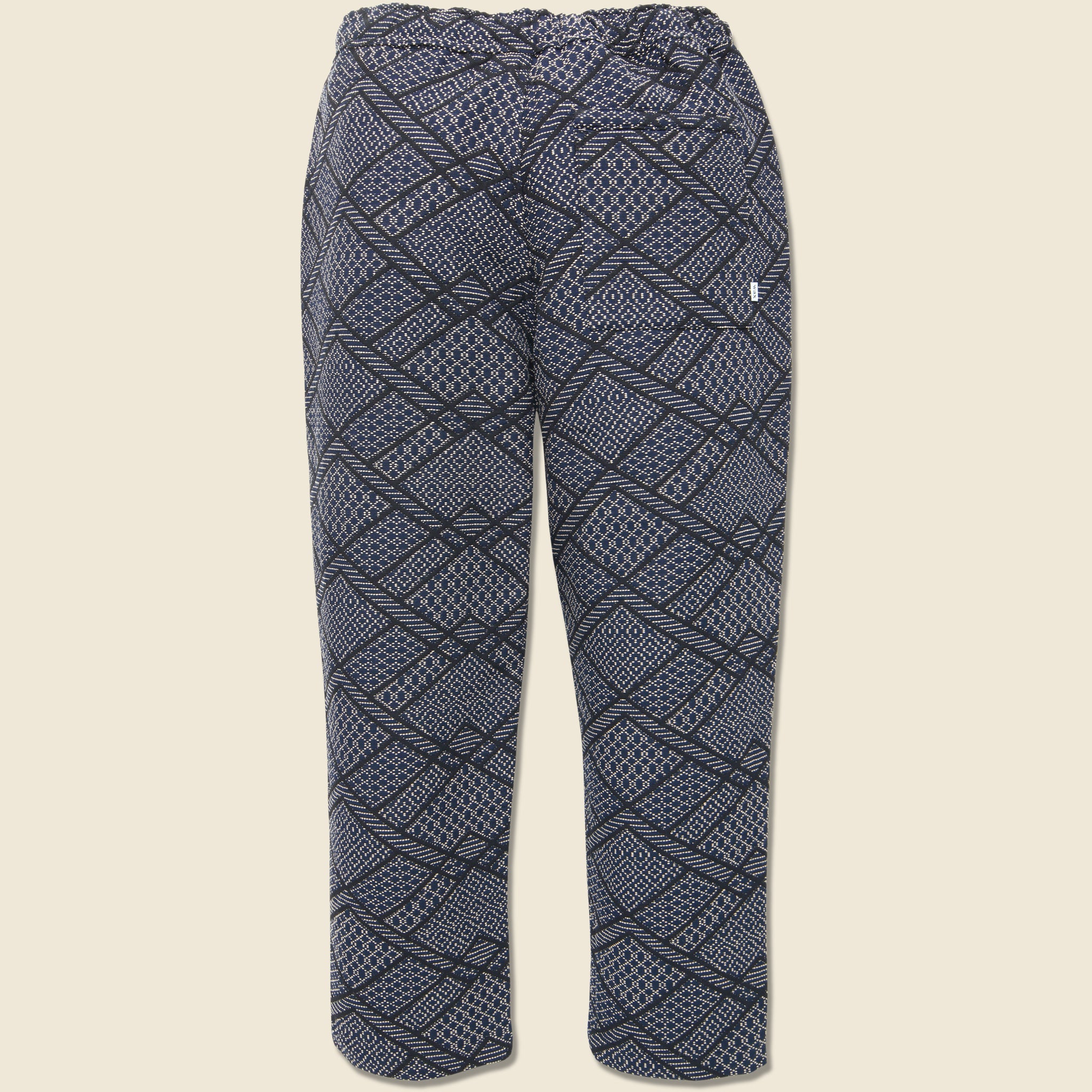 
                          Kurt Trouser - Diamond Stitch Jacquard Navy - Wax London - STAG Provisions - Pants - Twill
                        