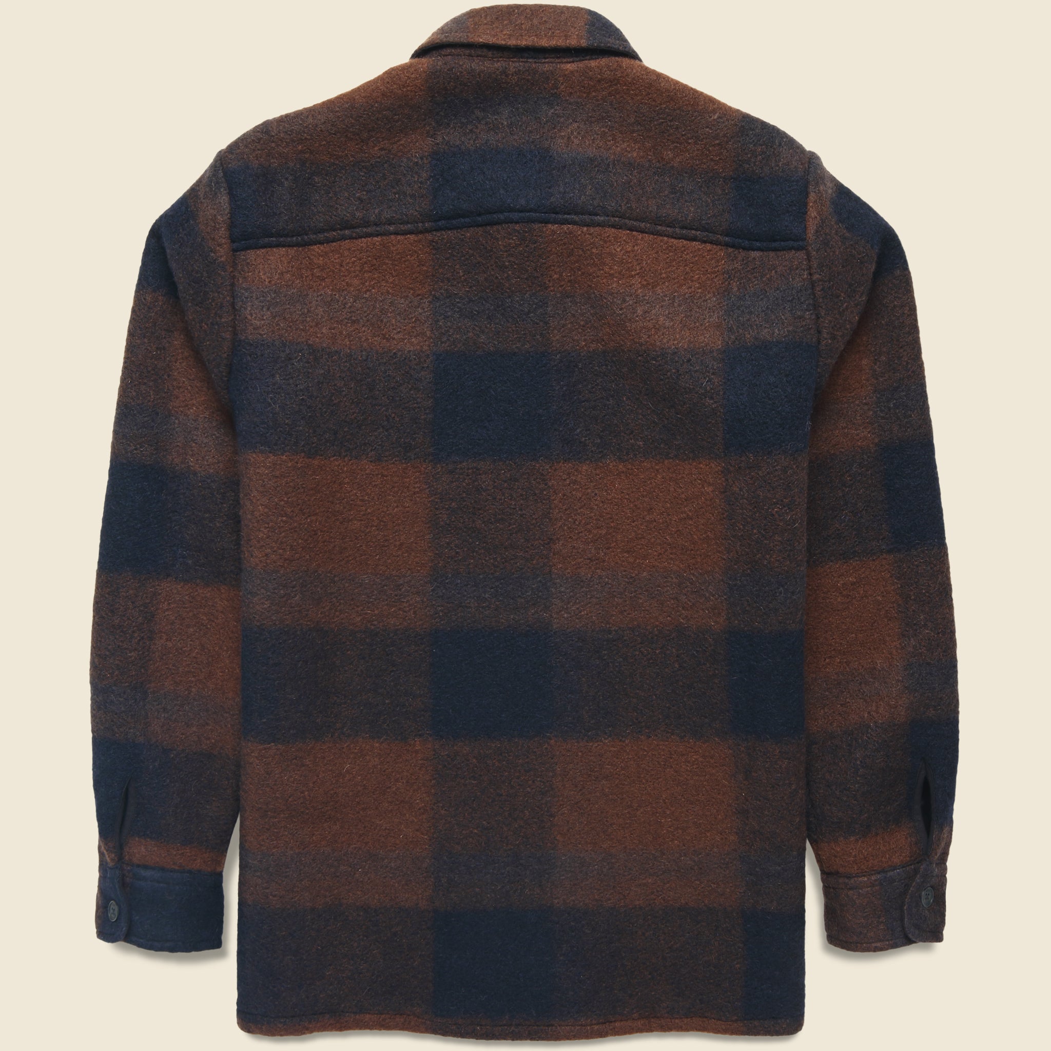 
                          Whiting Overshirt - Mohair Check Brown/Blue - Wax London - STAG Provisions - Tops - L/S Woven - Overshirt
                        