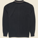 Amble Polo - Milano Stripe Black - Wax London - STAG Provisions - Tops - Sweater