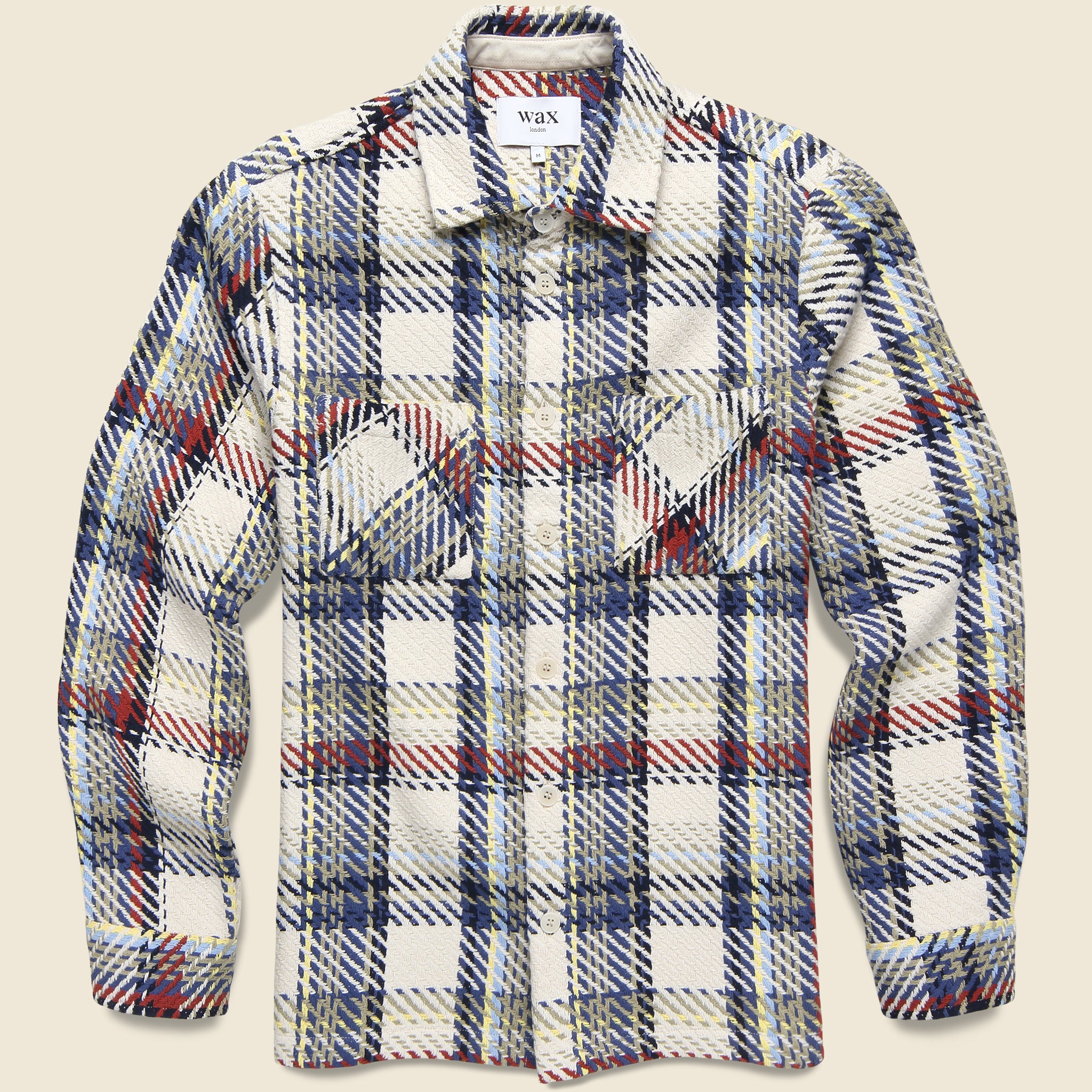 Whiting Overshirt - Jazz Weave - Wax London - STAG Provisions - Tops - L/S Woven - Plaid