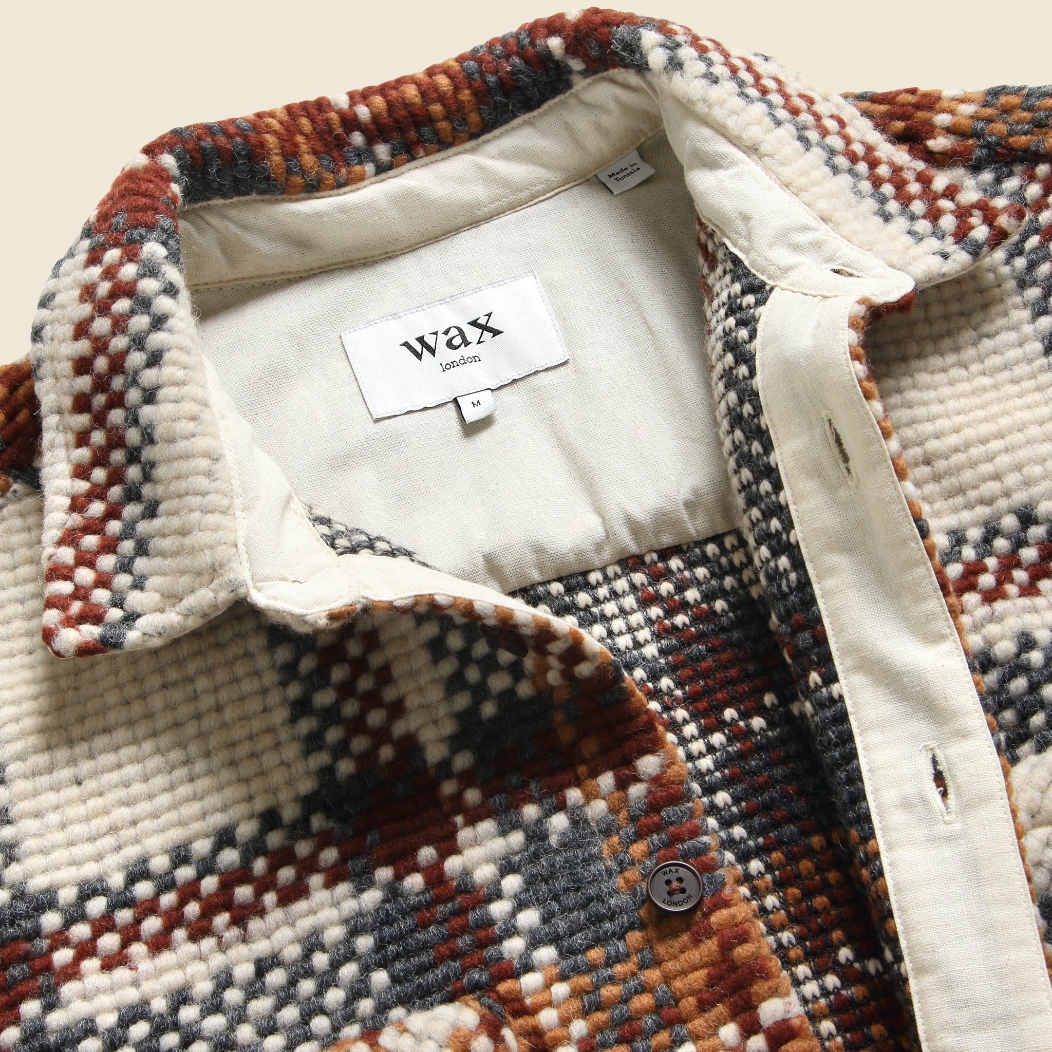 
                          Wool Whiting Overshirt - Bobble Ecru
                        