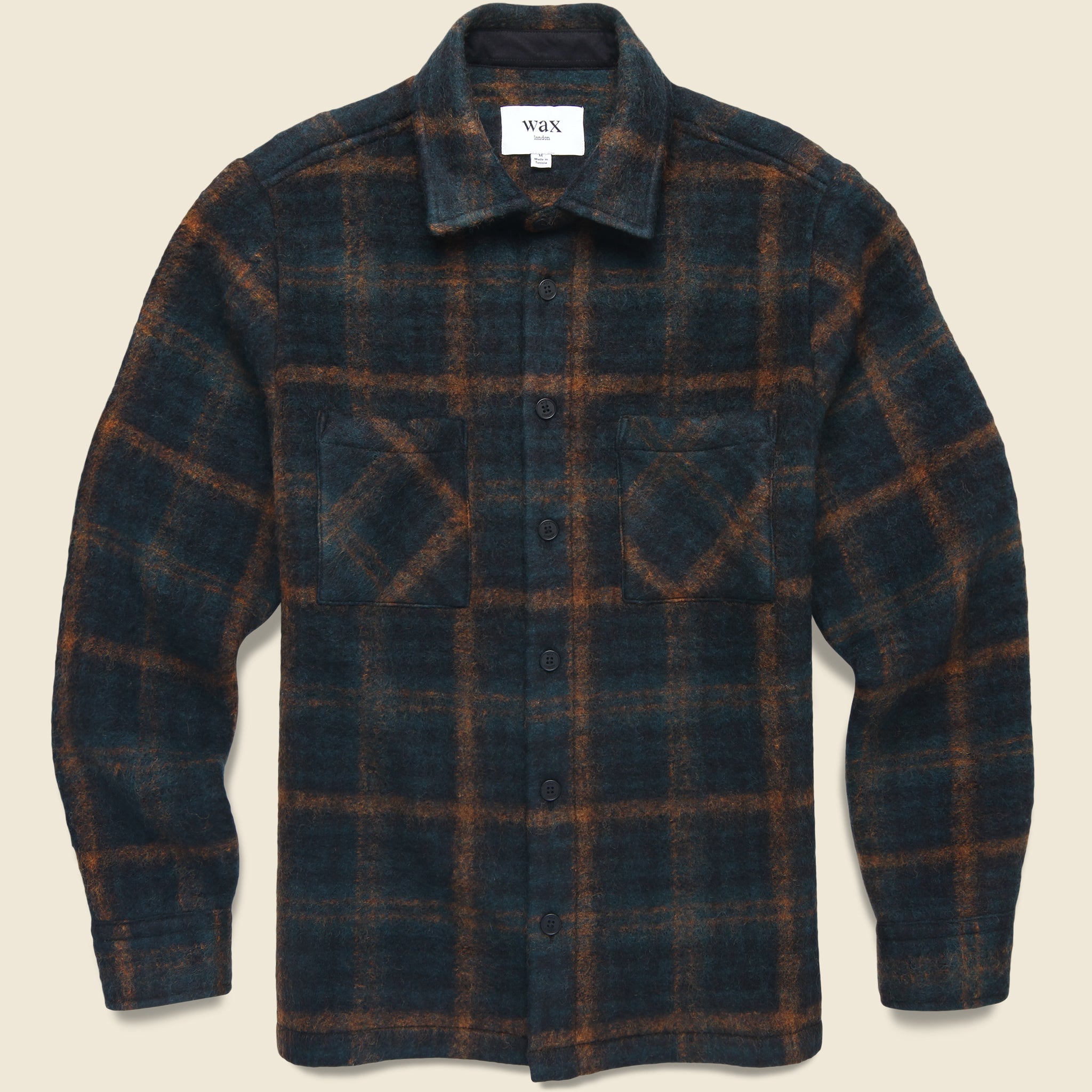 Wool Whiting Overshirt - Drawn Check - Wax London - STAG Provisions - Tops - L/S Woven - Plaid