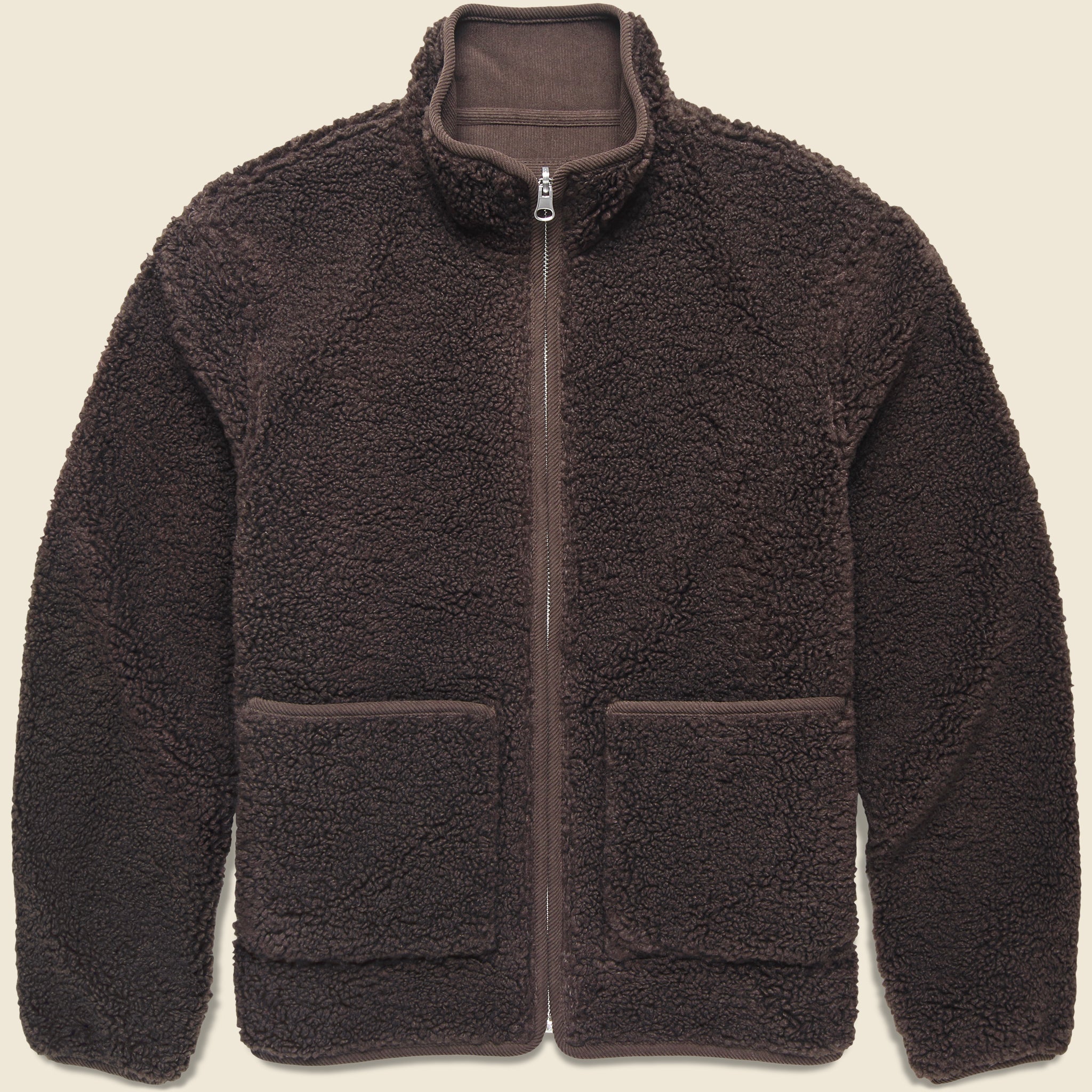 Killick Reversible Jacket - Borg Cord Chocolate Brown - Wax London - STAG Provisions - Outerwear - Coat / Jacket