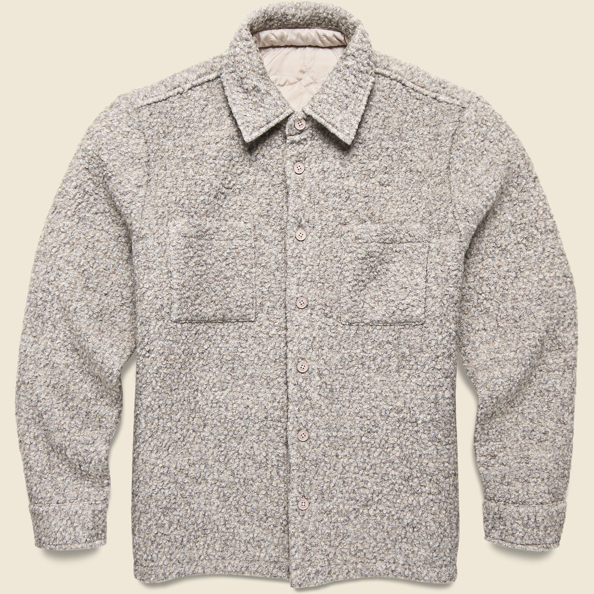 
                          Mount Reversible Overshirt - Bobble Wool Natural
                        