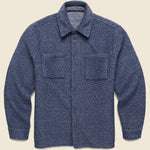 Mount Reversible Overshirt - Bobble Wool Grey Blue - Wax London - STAG Provisions - Outerwear - Shirt Jacket