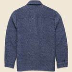 Mount Reversible Overshirt - Bobble Wool Grey Blue - Wax London - STAG Provisions - Outerwear - Shirt Jacket