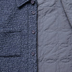 Mount Reversible Overshirt - Bobble Wool Grey Blue - Wax London - STAG Provisions - Outerwear - Shirt Jacket