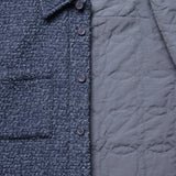 Mount Reversible Overshirt - Bobble Wool Grey Blue - Wax London - STAG Provisions - Outerwear - Shirt Jacket