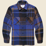Whiting Overshirt - Bold Check Blue/Brown - Wax London - STAG Provisions - Tops - L/S Woven - Plaid