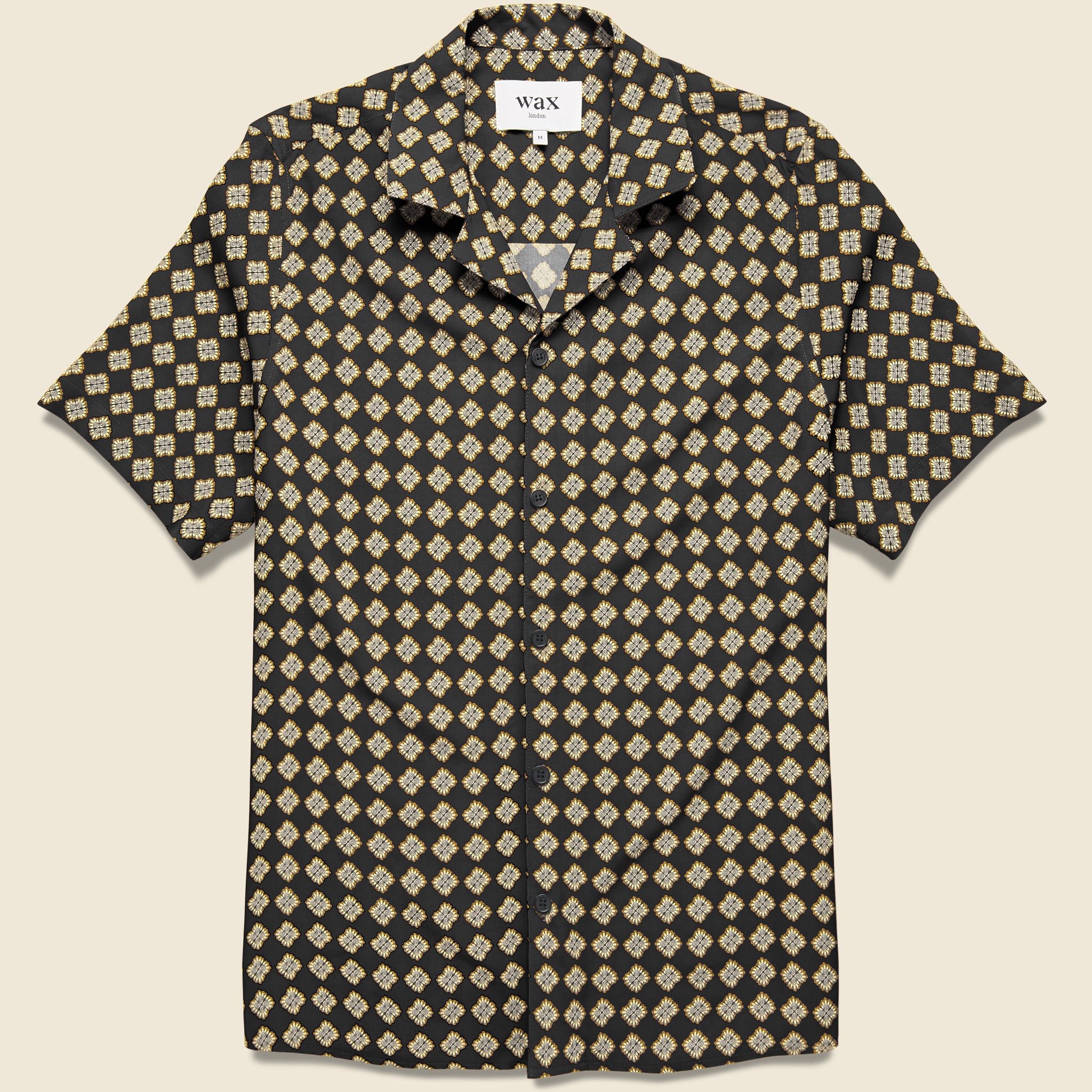 Didcot Shirt - Amalfi Black - Wax London - STAG Provisions - Tops - S/S Woven - Other Pattern