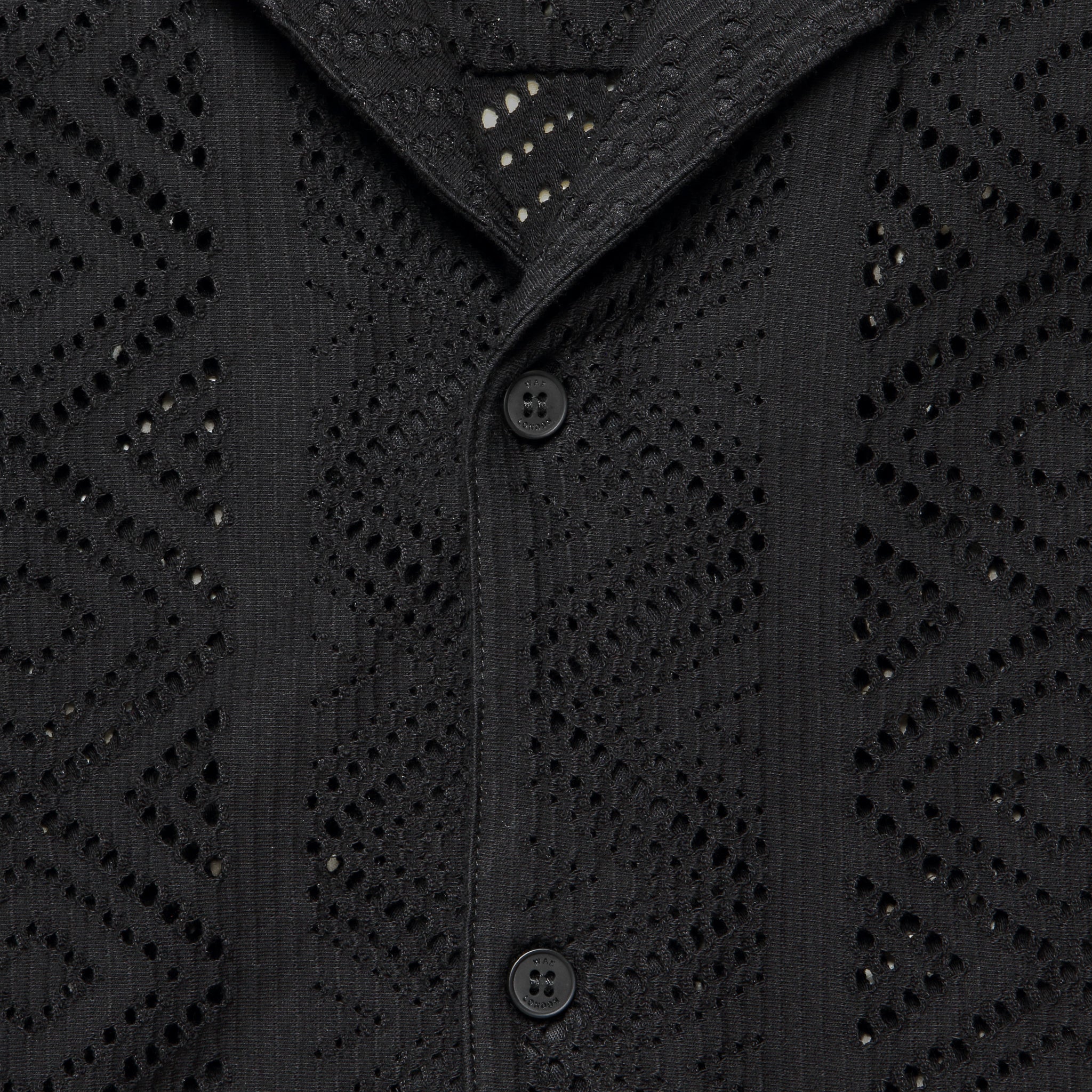 
                          Didcot Shirt - Geo Lace Black - Wax London - STAG Provisions - Tops - S/S Woven - Other Pattern
                        