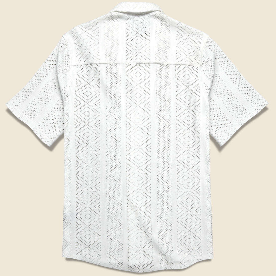 Didcot Shirt - Geo Lace White