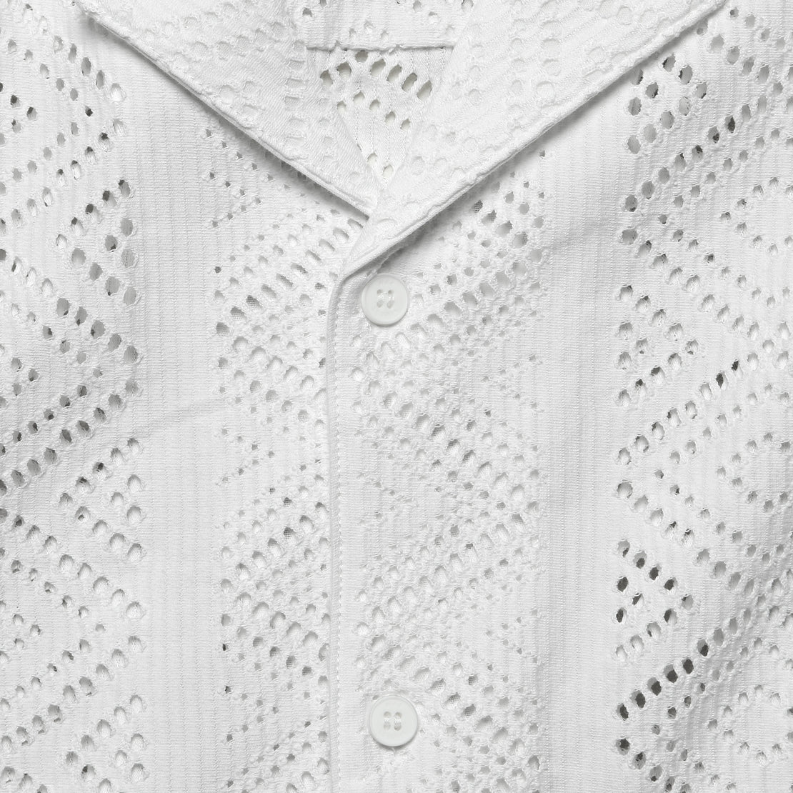 Didcot Shirt - Geo Lace White