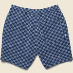 7" Grid Stitch Kurt Shorts - Indigo - Wax London - STAG Provisions - Shorts - Lounge