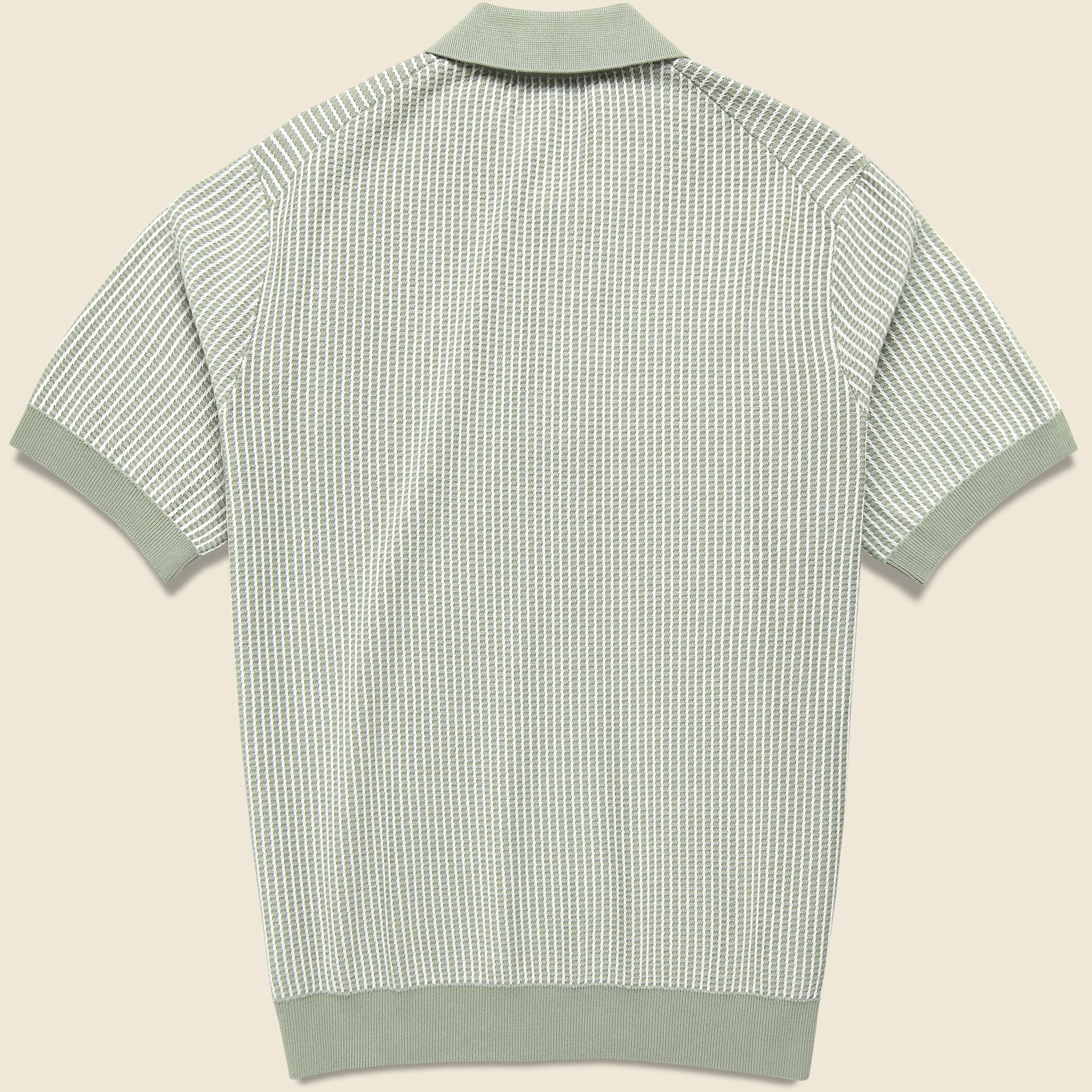 
                          Ladder Stripe Turin Polo - Light Khaki
                        