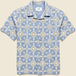 Corded Lace Didcot Shirt - Pale Blue - Wax London - STAG Provisions - Tops - S/S Woven - Other Pattern