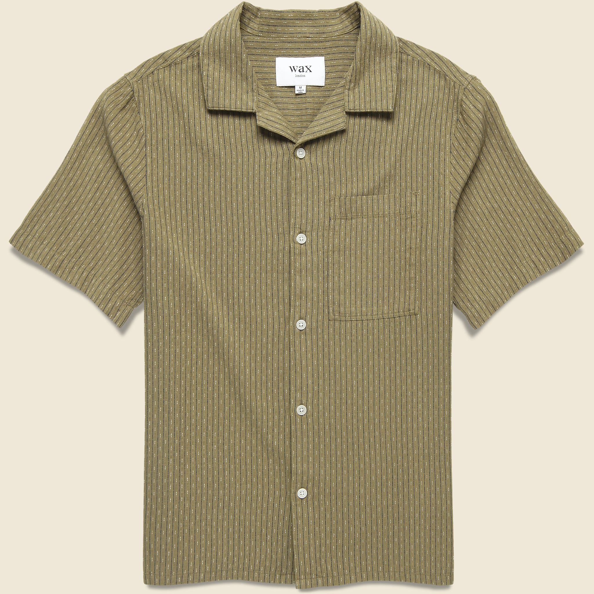 Slub Stripe Didcot Shirt - Khaki