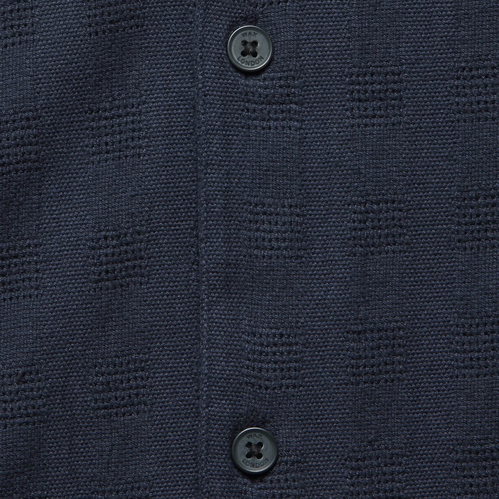 
                          Open Weave Didcot Shirt - Navy - Wax London - STAG Provisions - Tops - S/S Woven - Solid
                        